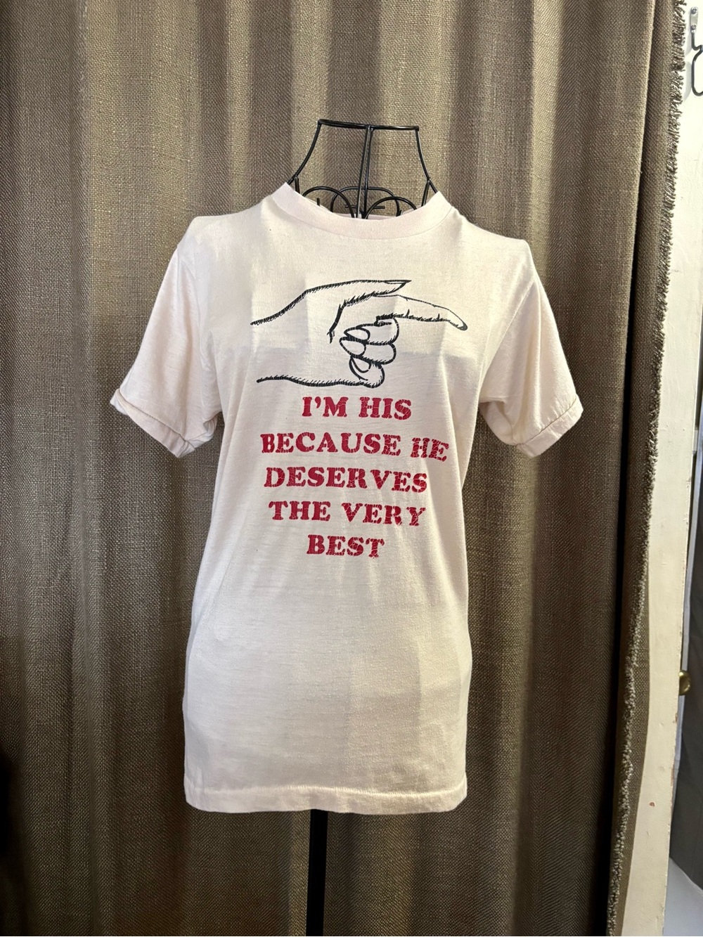 VintageWomen's Graphic Tee - 'I'm His Because He Deserves The Very Best
